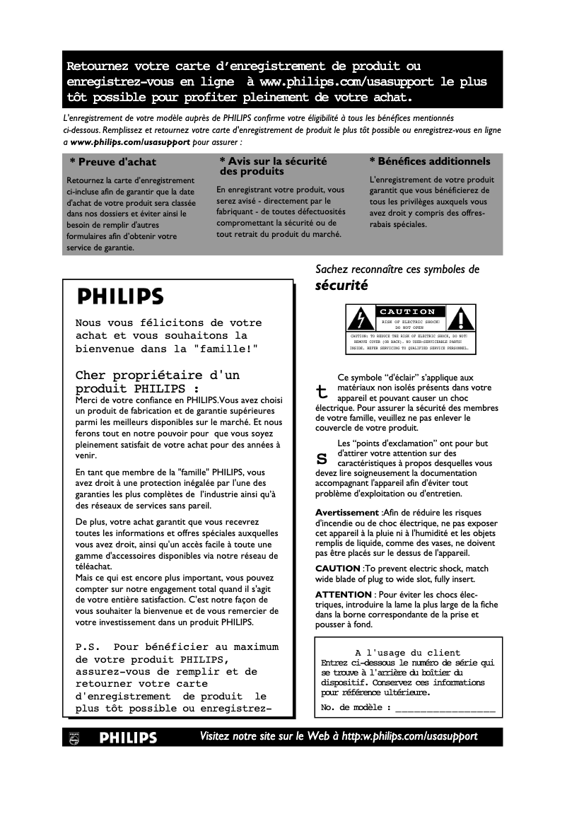 Página 1 del manual Manual de usuario Philips 50PF9431D