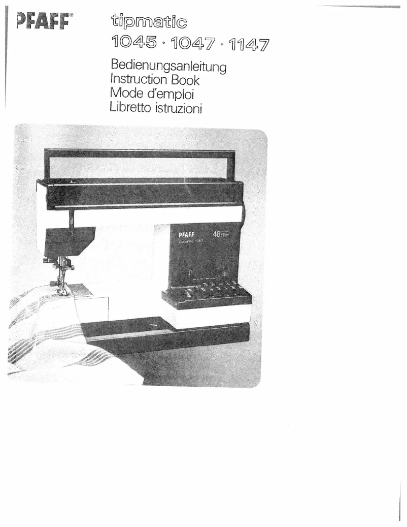 Página 1 del manual Manual de usuario Pfaff tipmatic 1045
