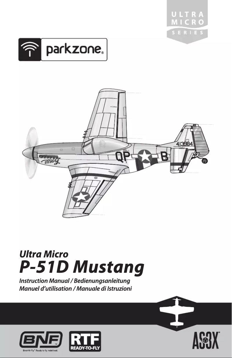 Página 1 del manual Manual de usuario ParkZone P-51D Mustang