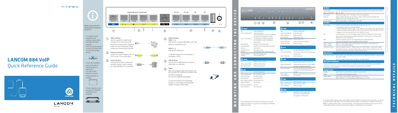 Página 1 del manual Guía de instalación Lancom 884 VoIP