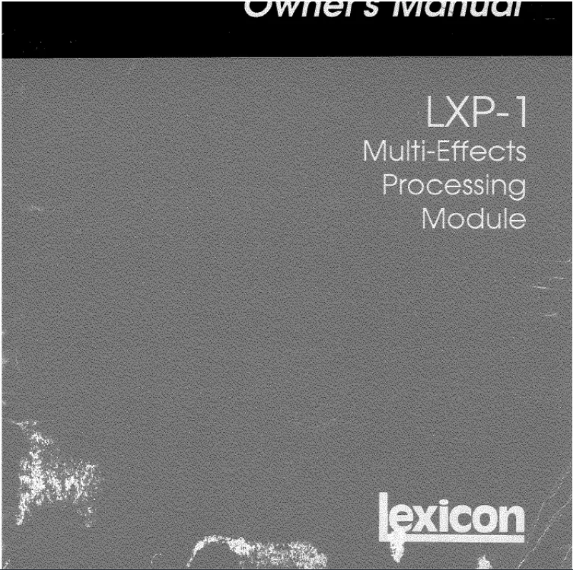 Imagen de la primera página del manual del dispositivo LXP-1