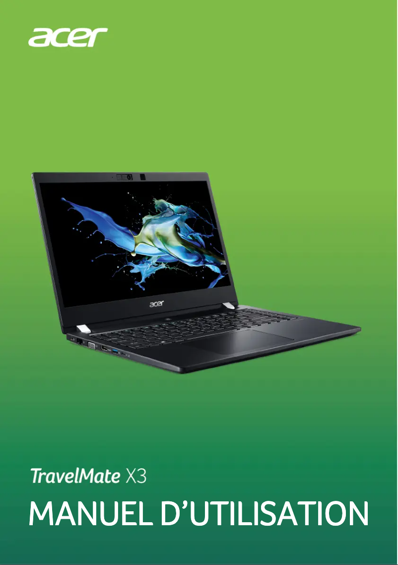 Página 1 del manual Manual de usuario Acer TravelMate X3