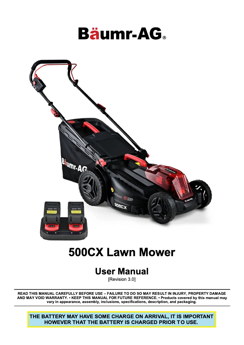 Página nº 1 - Manual de usuario Baumr-AG 500CX