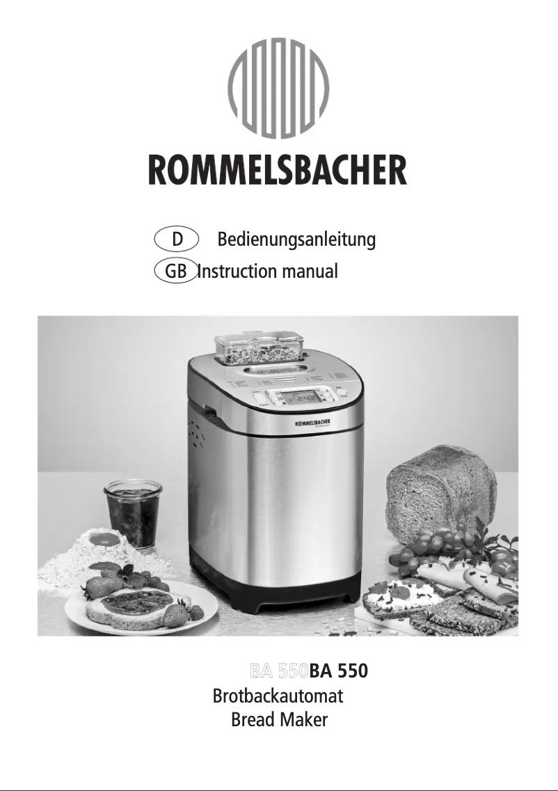 Imagen de la primera página del manual del dispositivo BA 550