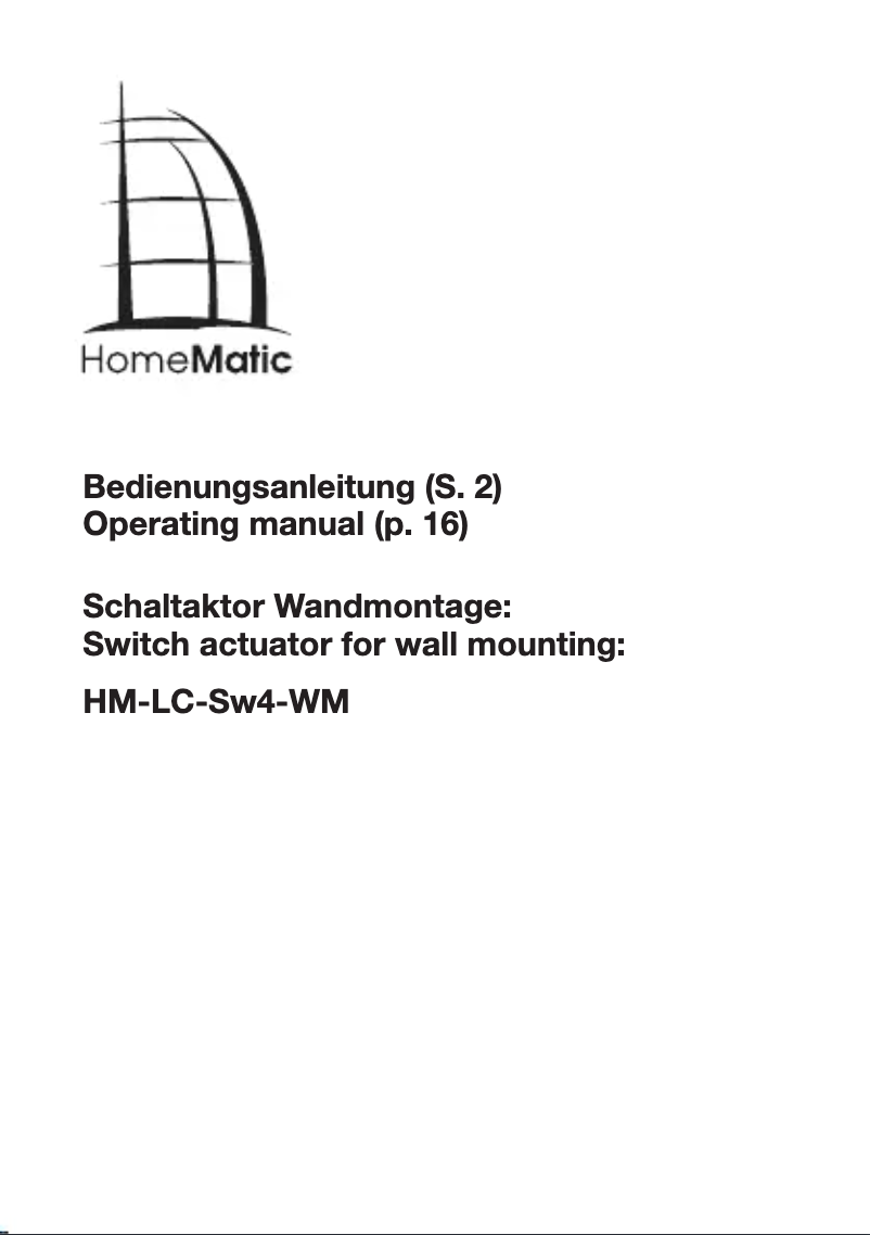 Imagen de la primera página del manual del dispositivo HM-LC-SW4-WM