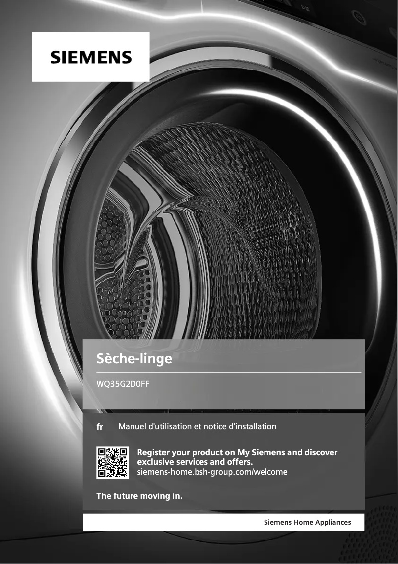 Página 1 del manual Manual de usuario Siemens WQ35G2D0FF