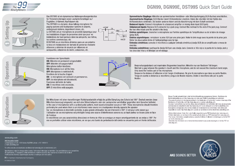 Imagen de la primera página del manual del dispositivo DGN99
