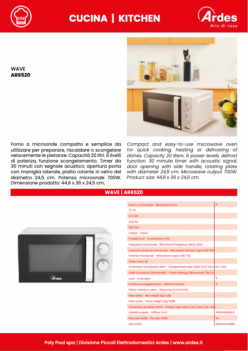 Página nº 1 - Ficha técnica Ardes AR6520