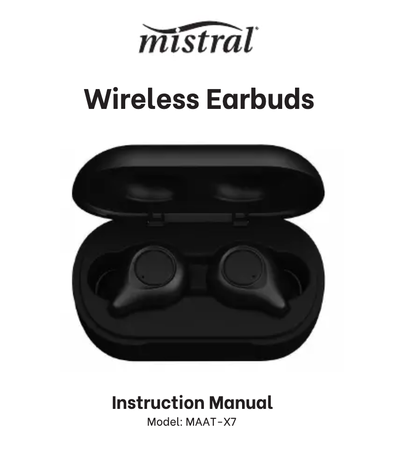 Página 1 del manual Manual de usuario Mistral MAAT-X7