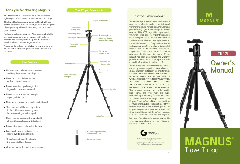 Página 1 del manual Manual de usuario Magnus TR-17L