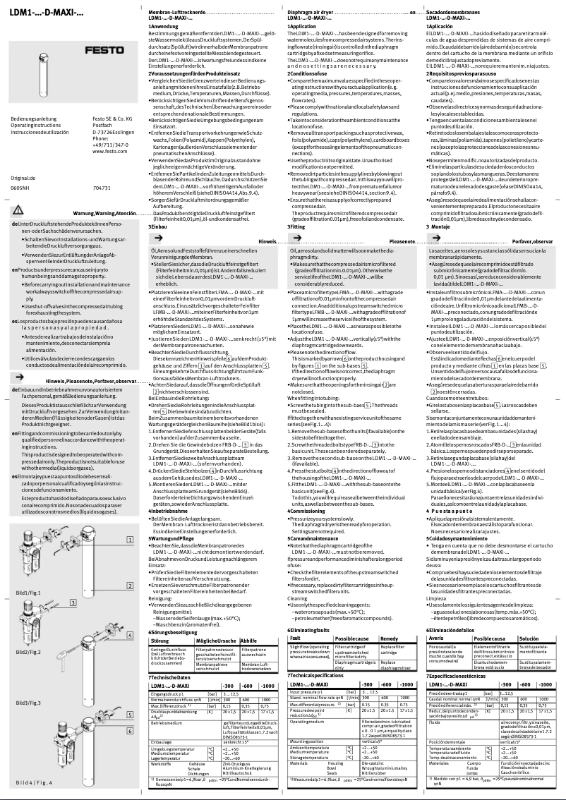 Página 1 del manual Manual de usuario Festo LDM1-D-MAXI-300