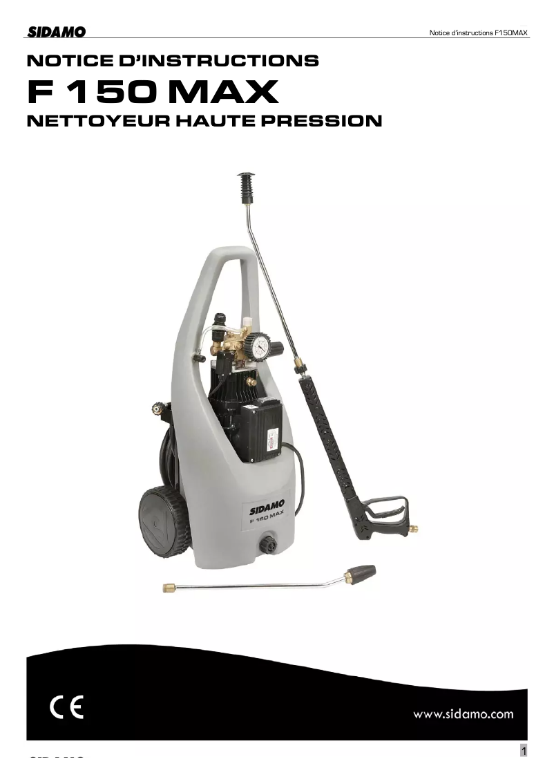 Página nº 1 - Manual de usuario Sidamo F 150 MAX