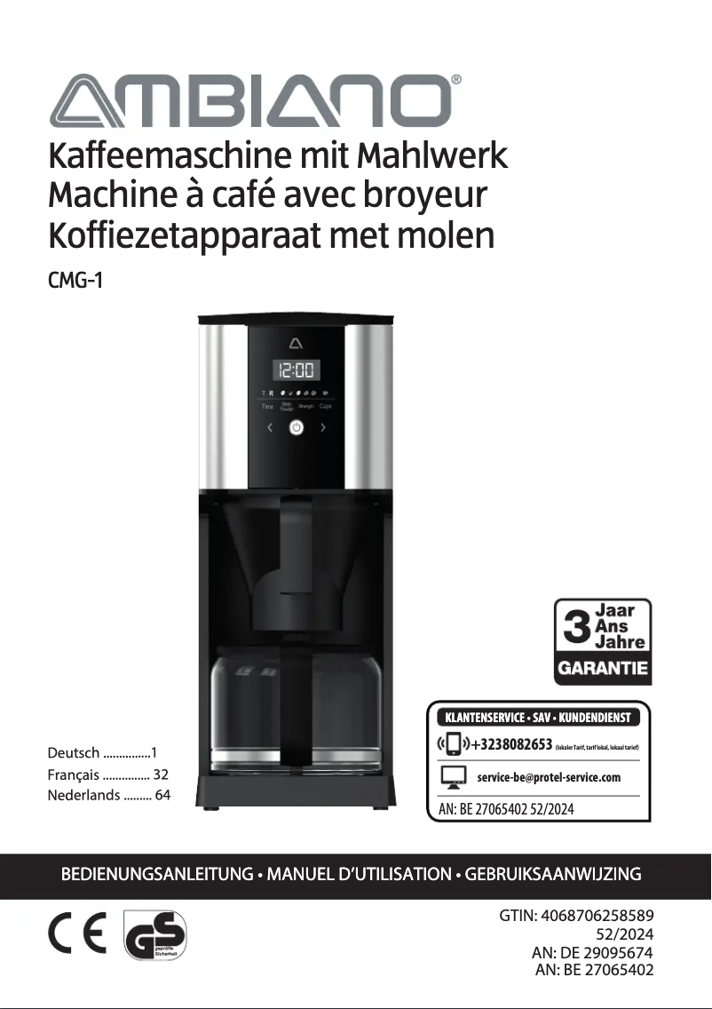 Imagen de la primera página del manual del dispositivo CMG-1
