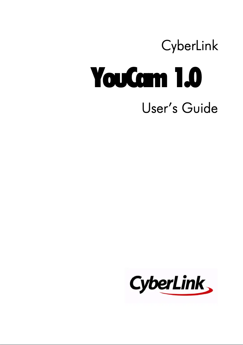 Imagen de la primera página del manual del dispositivo YouCam 1.0