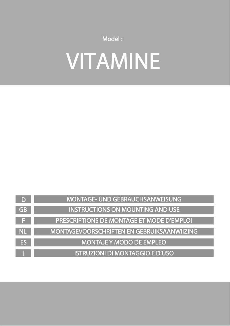 Imagen de la primera página del manual del dispositivo Vitamine