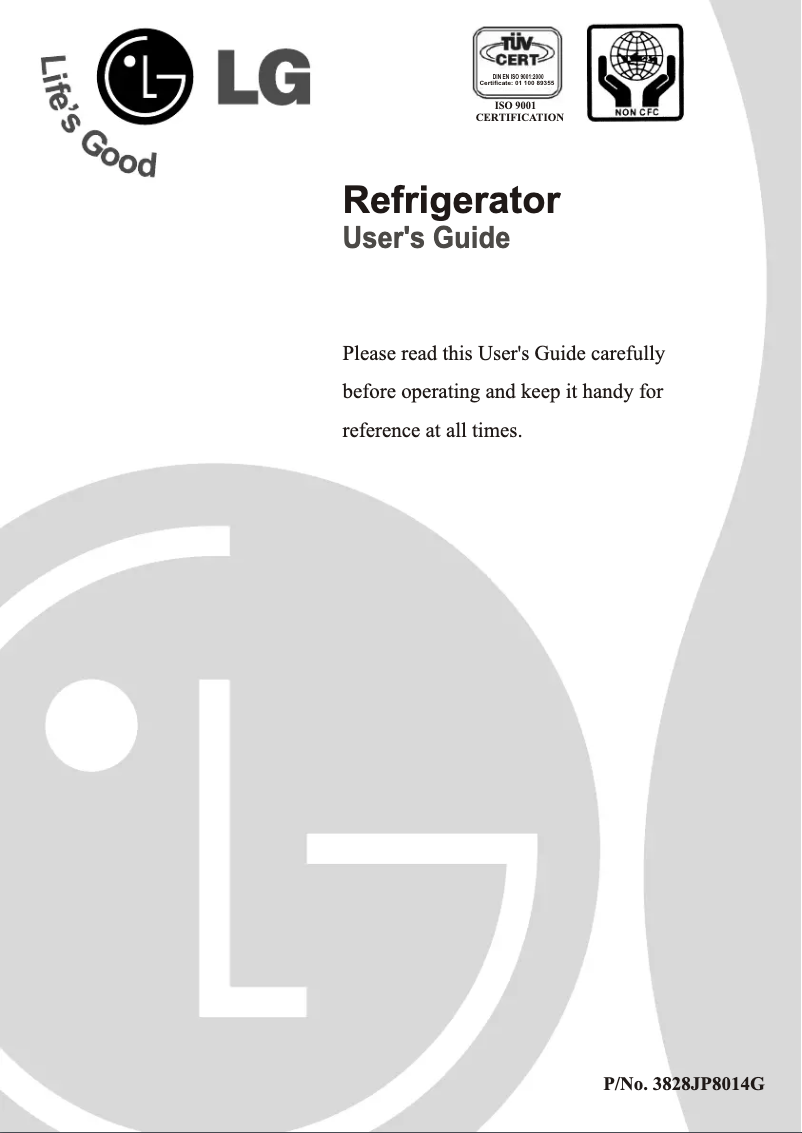 Imagen de la primera página del manual del dispositivo GR-U171CLK