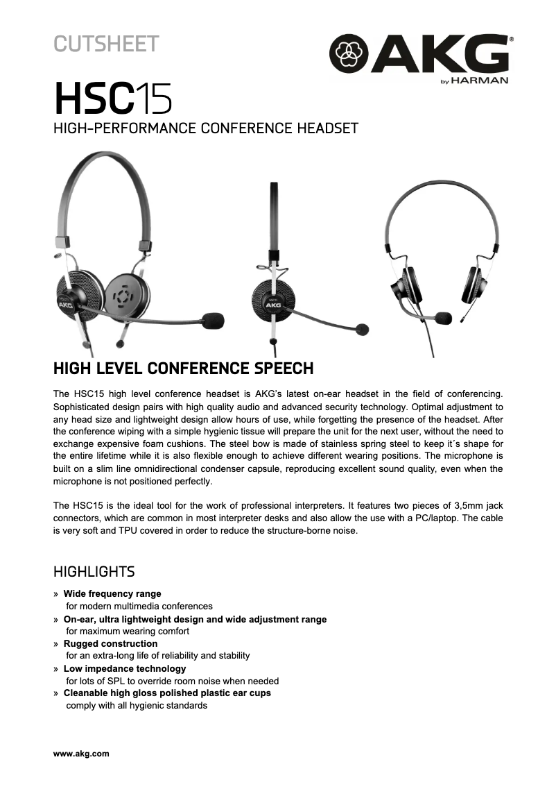 Imagen de la primera página del manual del dispositivo HSC15