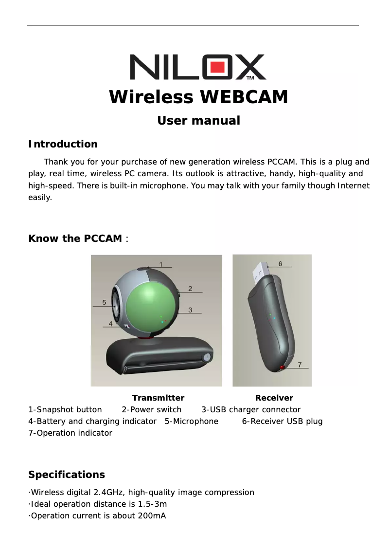 Imagen de la primera página del manual del dispositivo NX-300