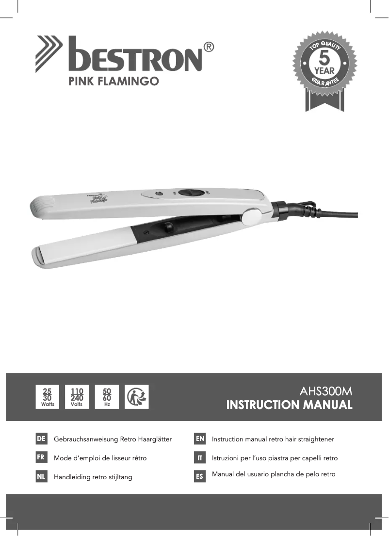 Imagen de la primera página del manual del dispositivo AHS300M