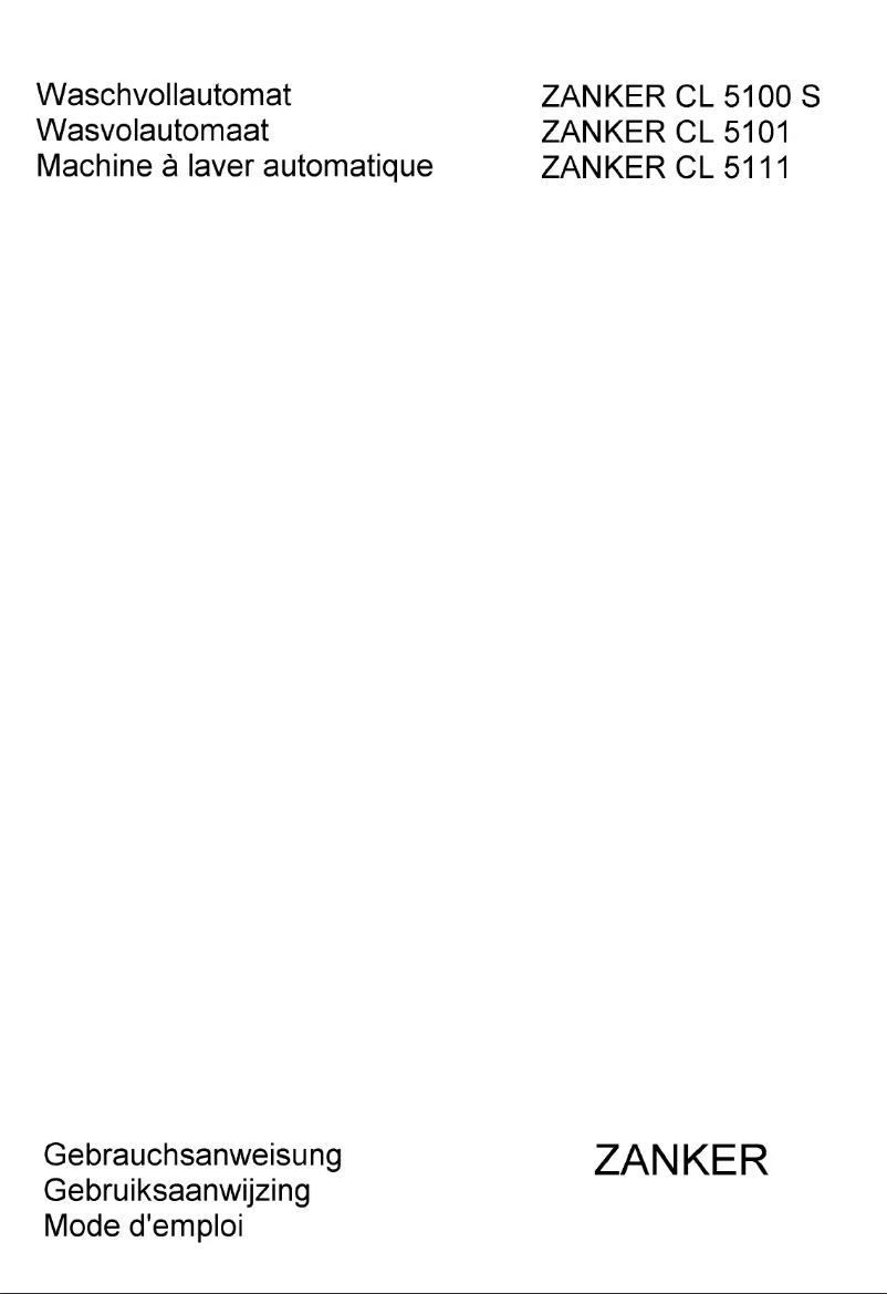 Página 1 del manual Manual de usuario Zanker CL 5101