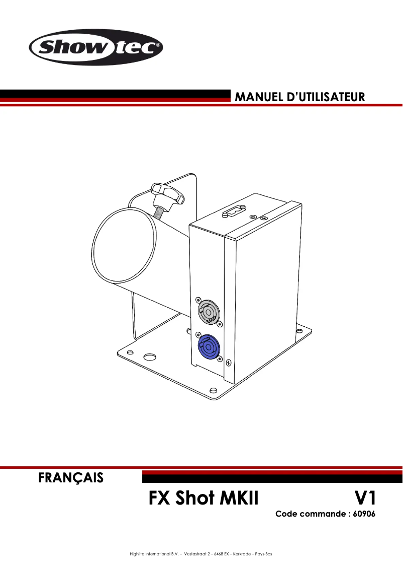 Página nº 1 - Manual de usuario Showtec FX Shot MKII