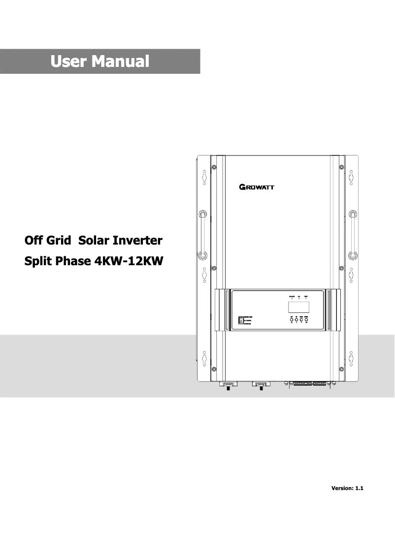 Imagen de la primera página del manual del dispositivo SPF 4000-18000T DVM