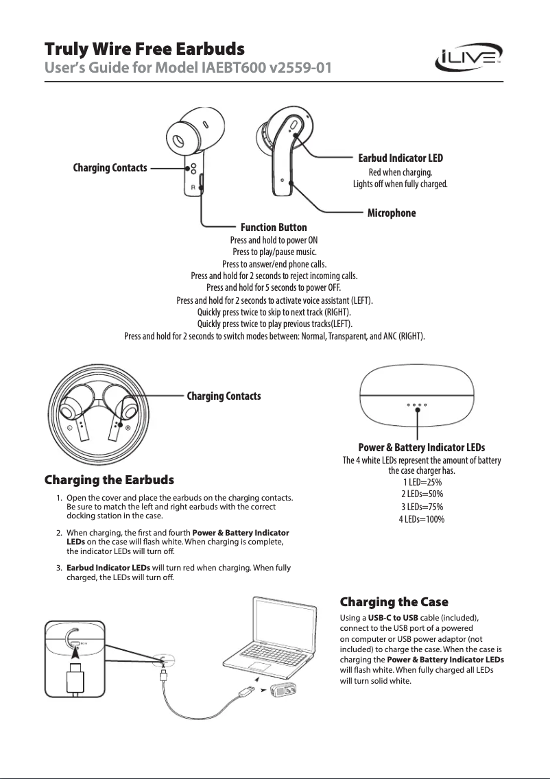 Página nº 1 - Manual de usuario iLive IAEBT600