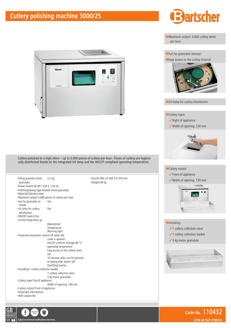 Imagen de la primera página del manual del dispositivo 110432