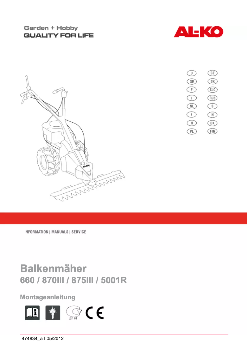 Página 1 del manual Manual de usuario AL-KO BM 870 III