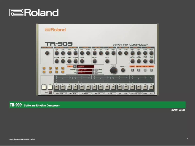 Página nº 1 - Manual de usuario Roland TR-909