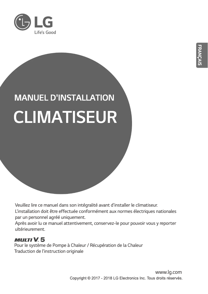 Página nº 1 - Guía de instalación LG ARUM120LTE5