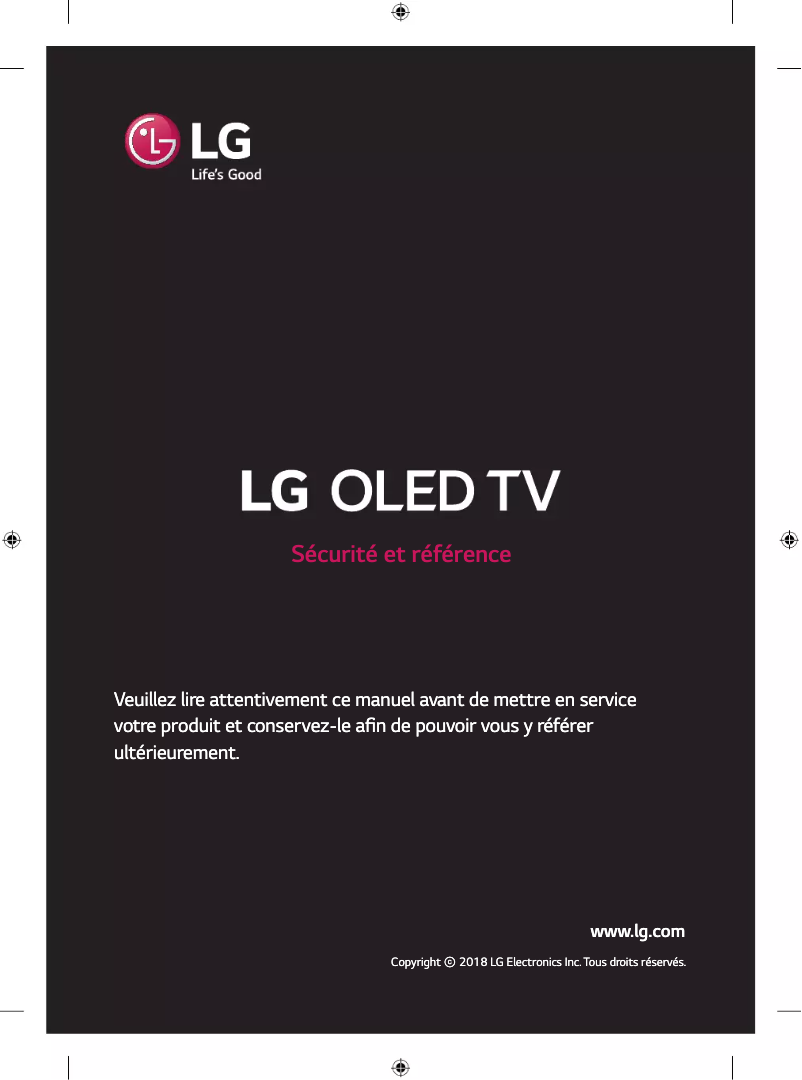 Imagen de la primera página del manual del dispositivo OLED55B8PVA