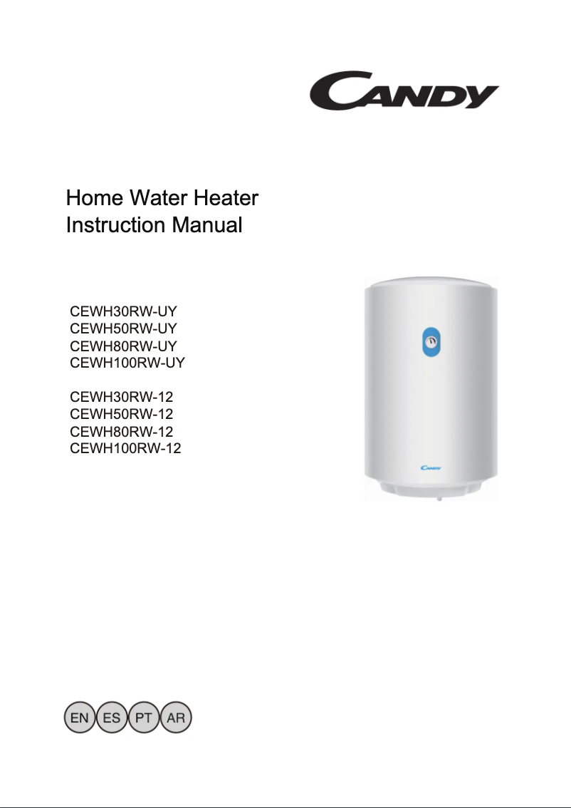 Imagen de la primera página del manual del dispositivo CEWH100RW-UY