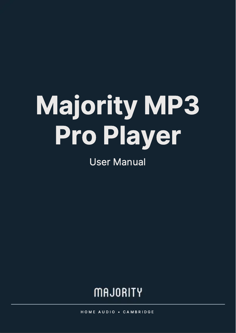 Página 1 del manual Manual de usuario Majority MP3 Pro