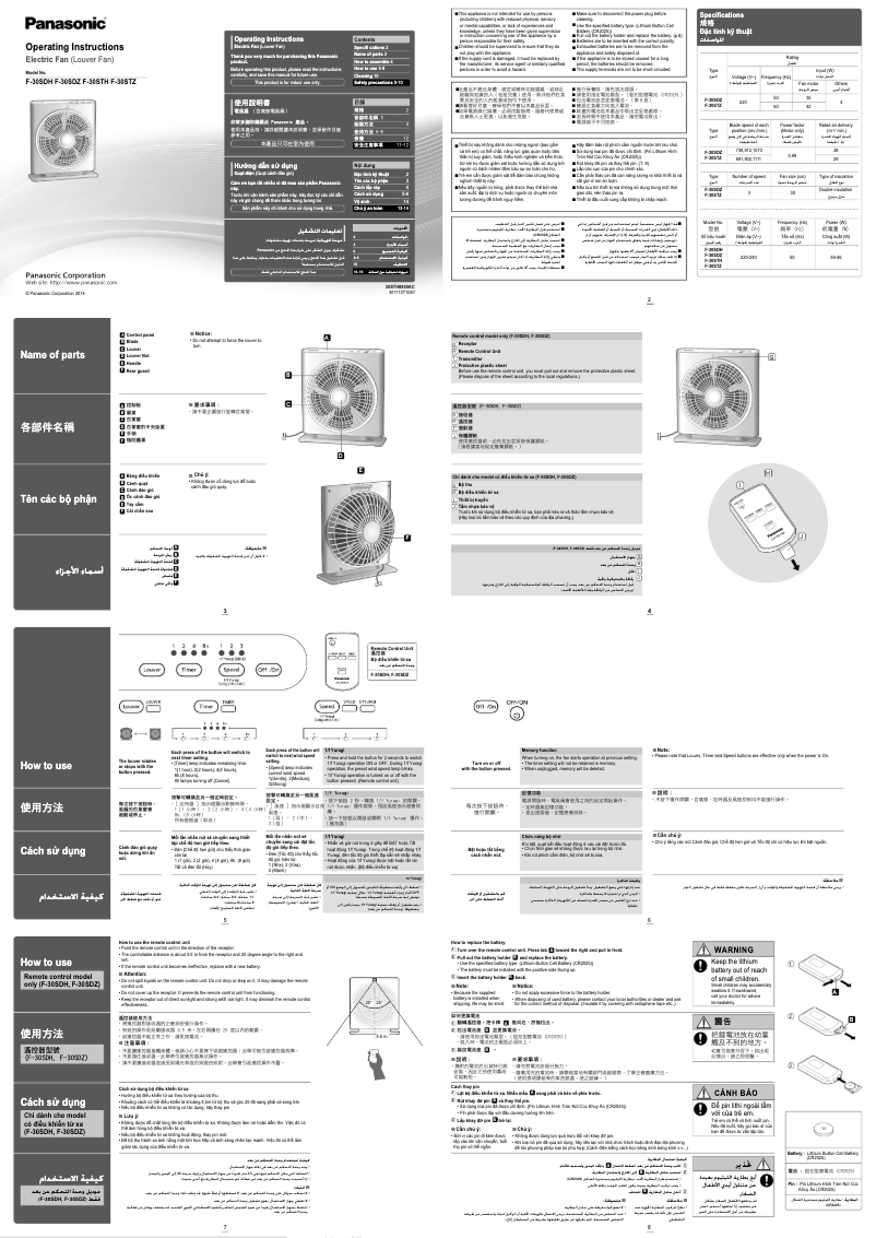 Imagen de la primera página del manual del dispositivo F-30STZ