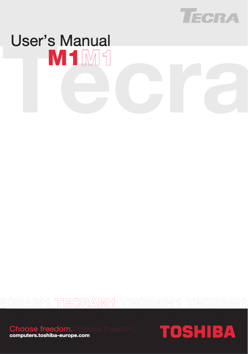 Página nº 1 - Manual de usuario Toshiba Tecra M1