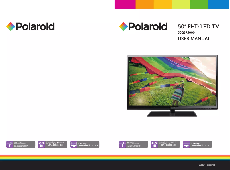 Página 1 del manual Manual de usuario Polaroid 50GSR3000