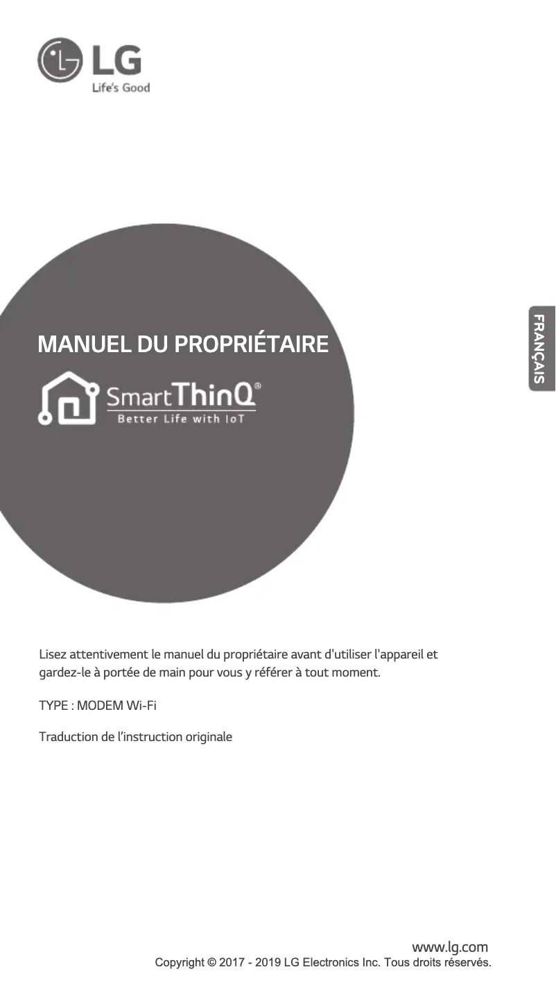 Imagen de la primera página del manual del dispositivo ARNU09GSJN4