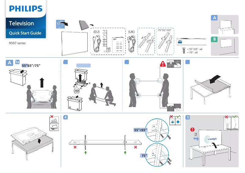 Página 1 del manual Guía de inicio rápido Philips 65PML9507
