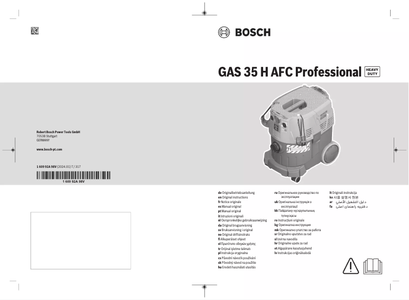 Imagen de la primera página del manual del dispositivo GAS 35 H AFC Professional