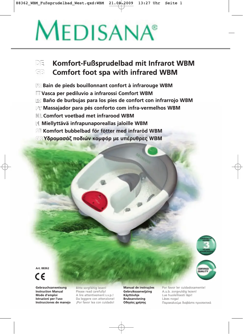 Imagen de la primera página del manual del dispositivo WBM