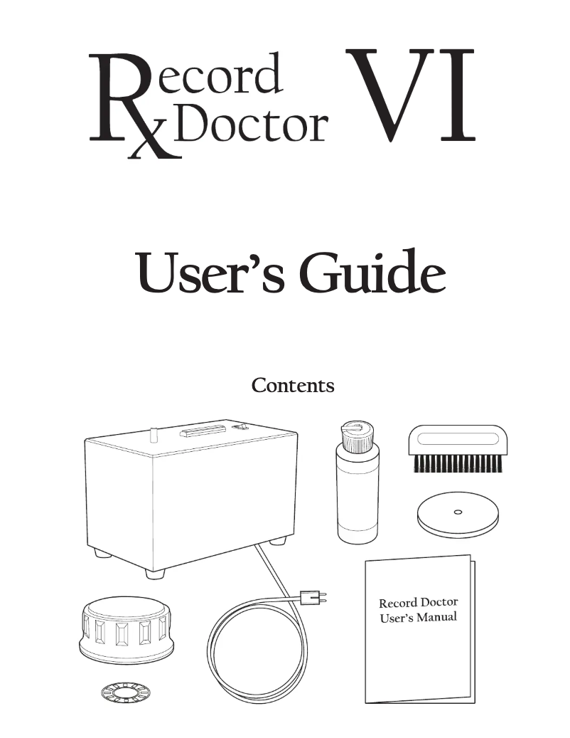 Imagen de la primera página del manual del dispositivo Record Doctor VI