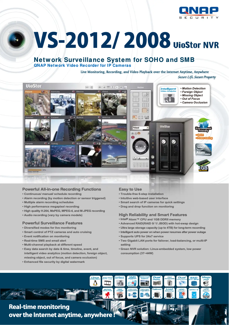 Imagen de la primera página del manual del dispositivo VS-2008 VioStor NVR