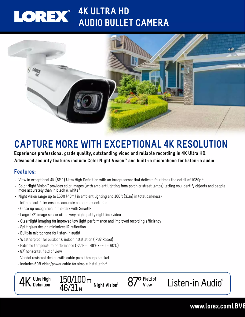 Página nº 1 - Ficha técnica Lorex LBV8721AB