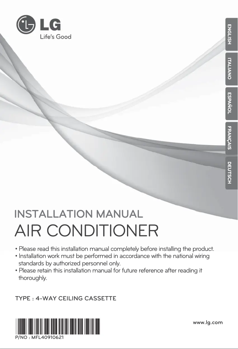 Página 1 del manual Guía de instalación LG UT36H