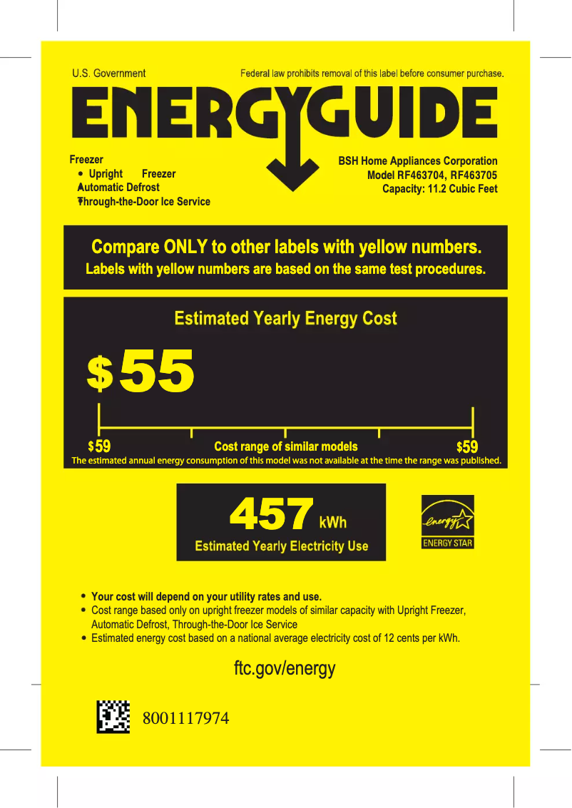 Página 1 del manual Etiqueta energética Gaggenau RF463705