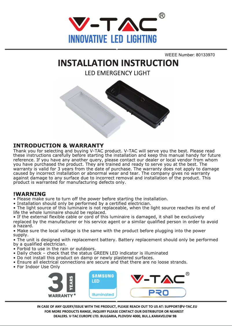 Imagen de la primera página del manual del dispositivo VT-511