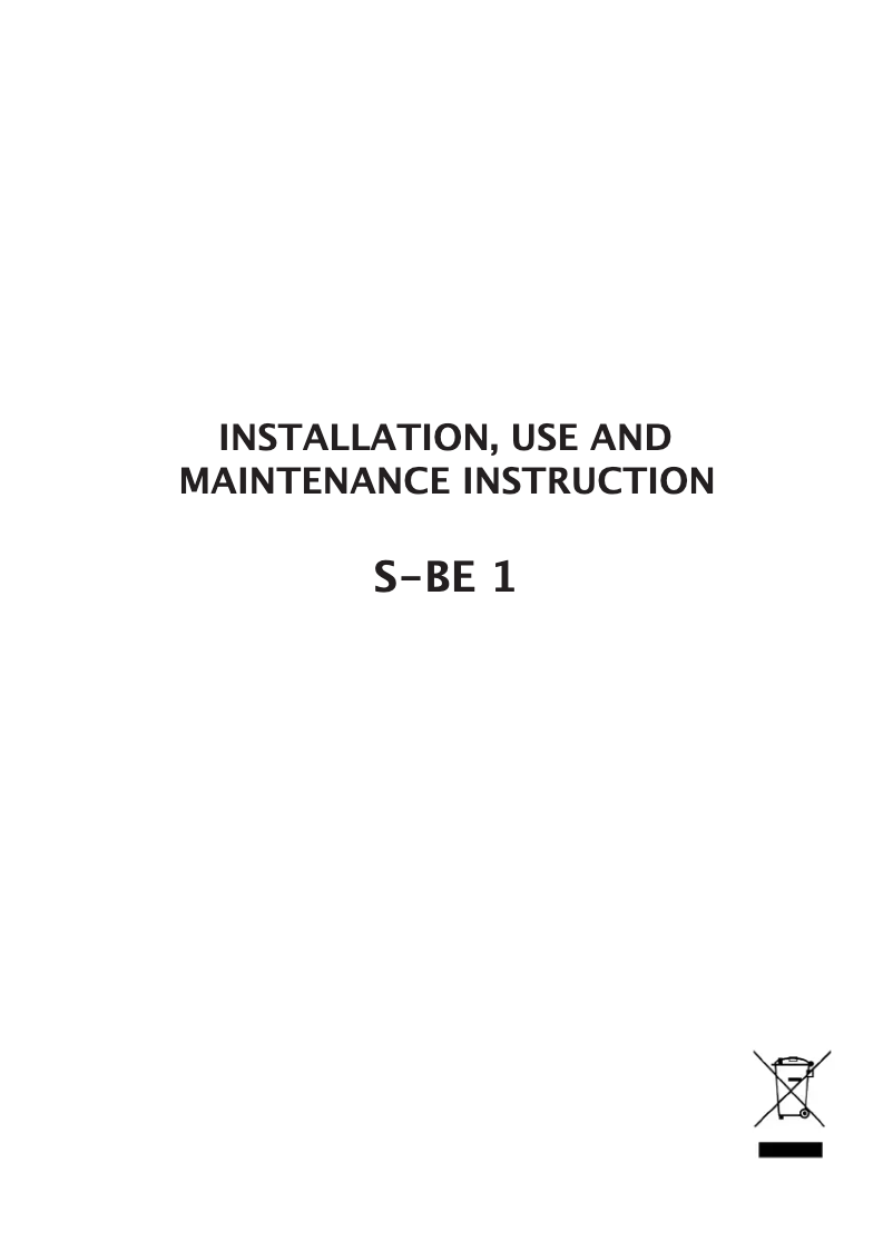Imagen de la primera página del manual del dispositivo S-BE1