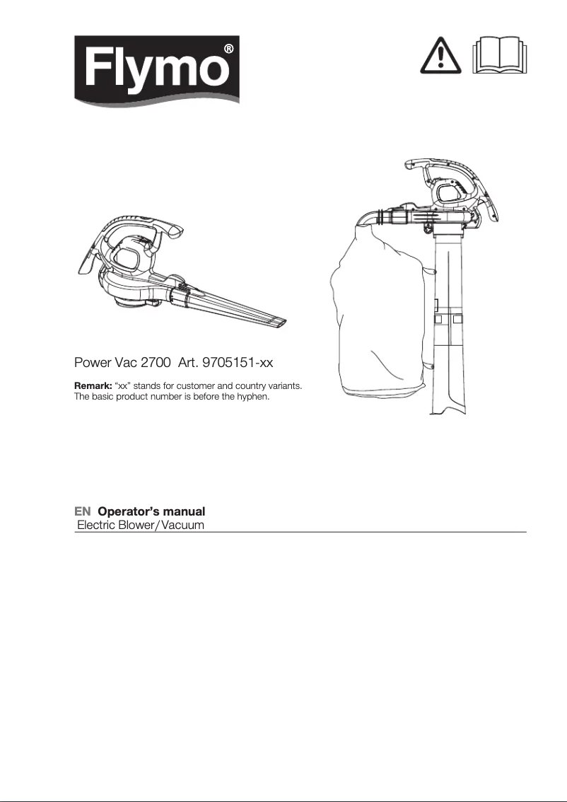 Página nº 1 - Manual de usuario Flymo Power Vac 2700