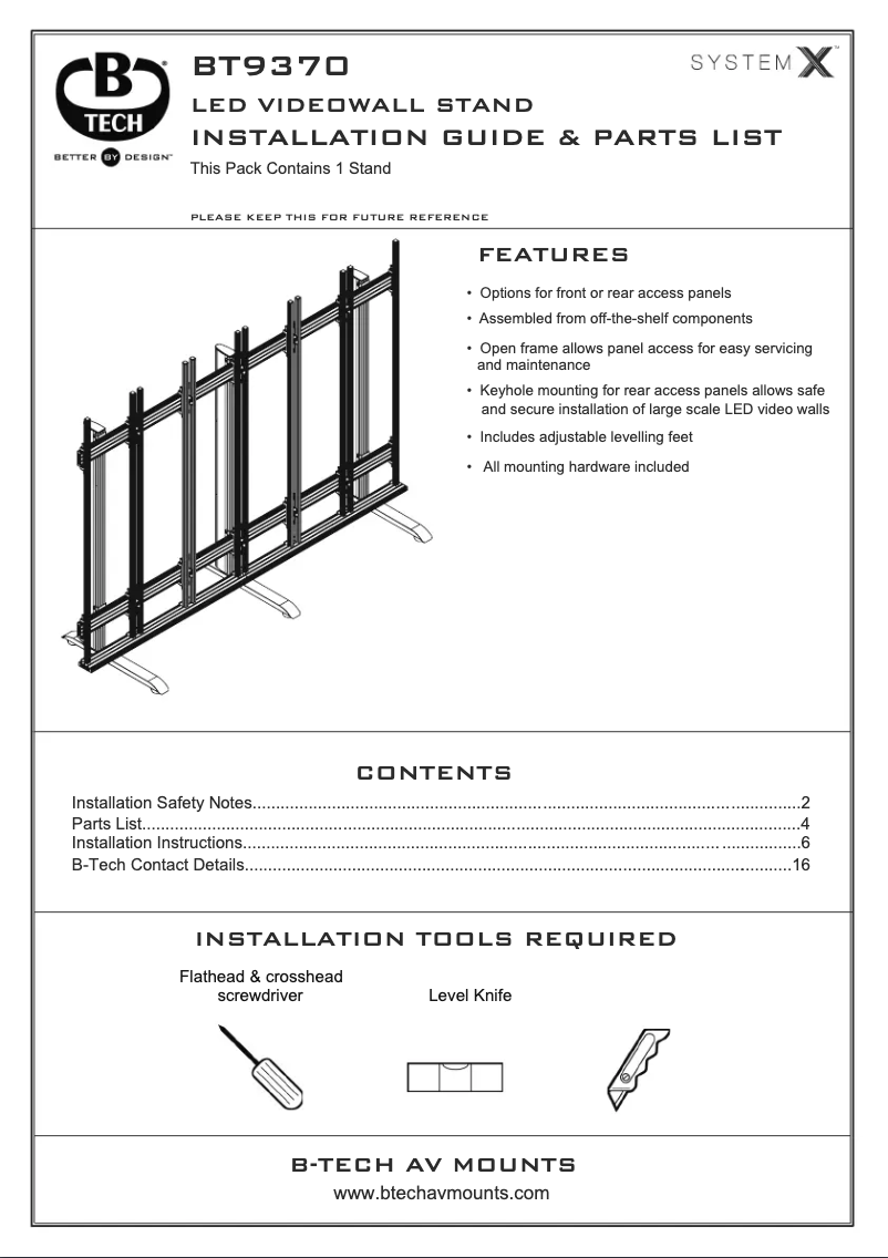 Imagen de la primera página del manual del dispositivo BT9370